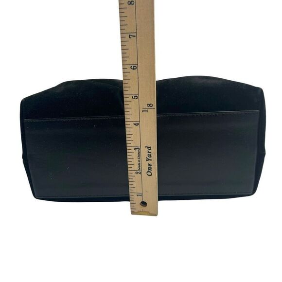 Gucci Handbag Authentic Black Suede Leather Handle Authentic w serial # Vintage - Picture 11 of 12